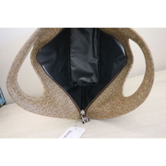 Guess V7200081 Mocha Brwn Logo Print Junction Travel Insulated Cutout Lunch Tote - Picture 8 of 8